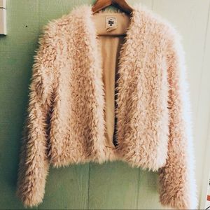 Billabong Faux Fur White Jacket